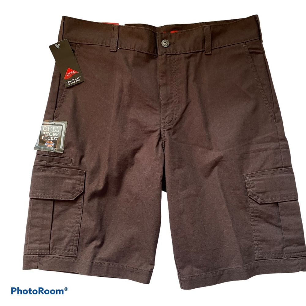 Dickies Flex Cargo Shorts Brown Reg Fit 34X11